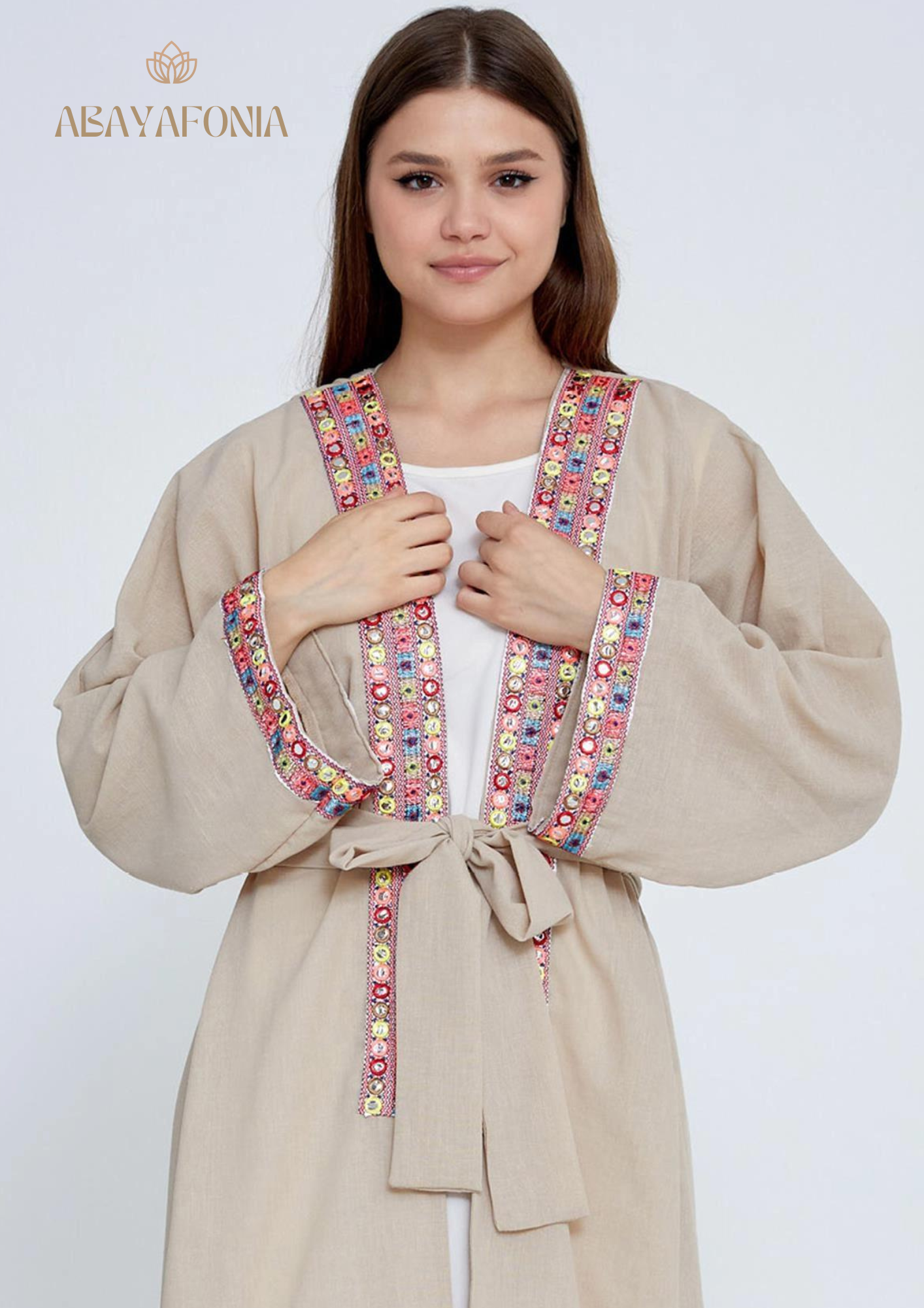 Eastern charm: Abaya beige